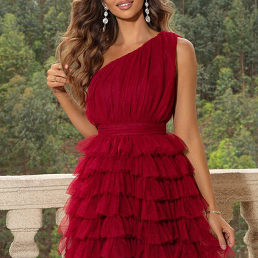 One-Shoulder Sleeveless Dress